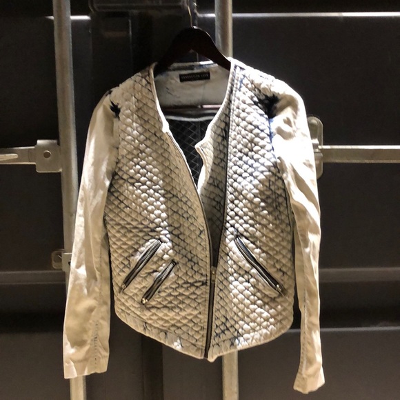 Generation Love quilted acid wash moto style Jean jacket-acid wash look - Picture 3 of 8